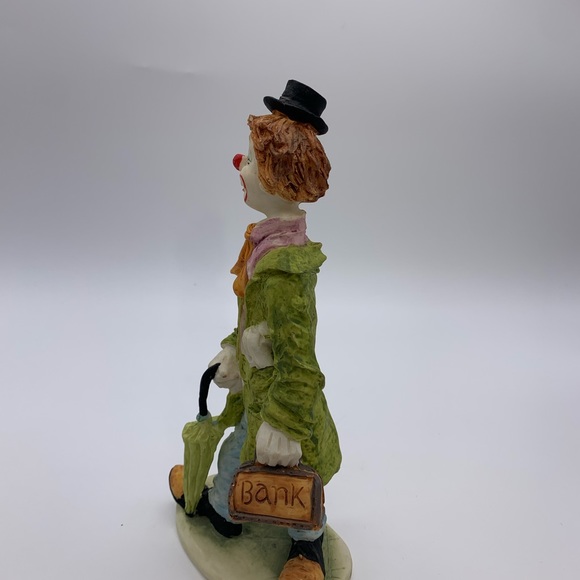 Ceramic Morelia Banker Clown Figurine Sculpture 9-1/2” Vintage - Picture 7 of 13